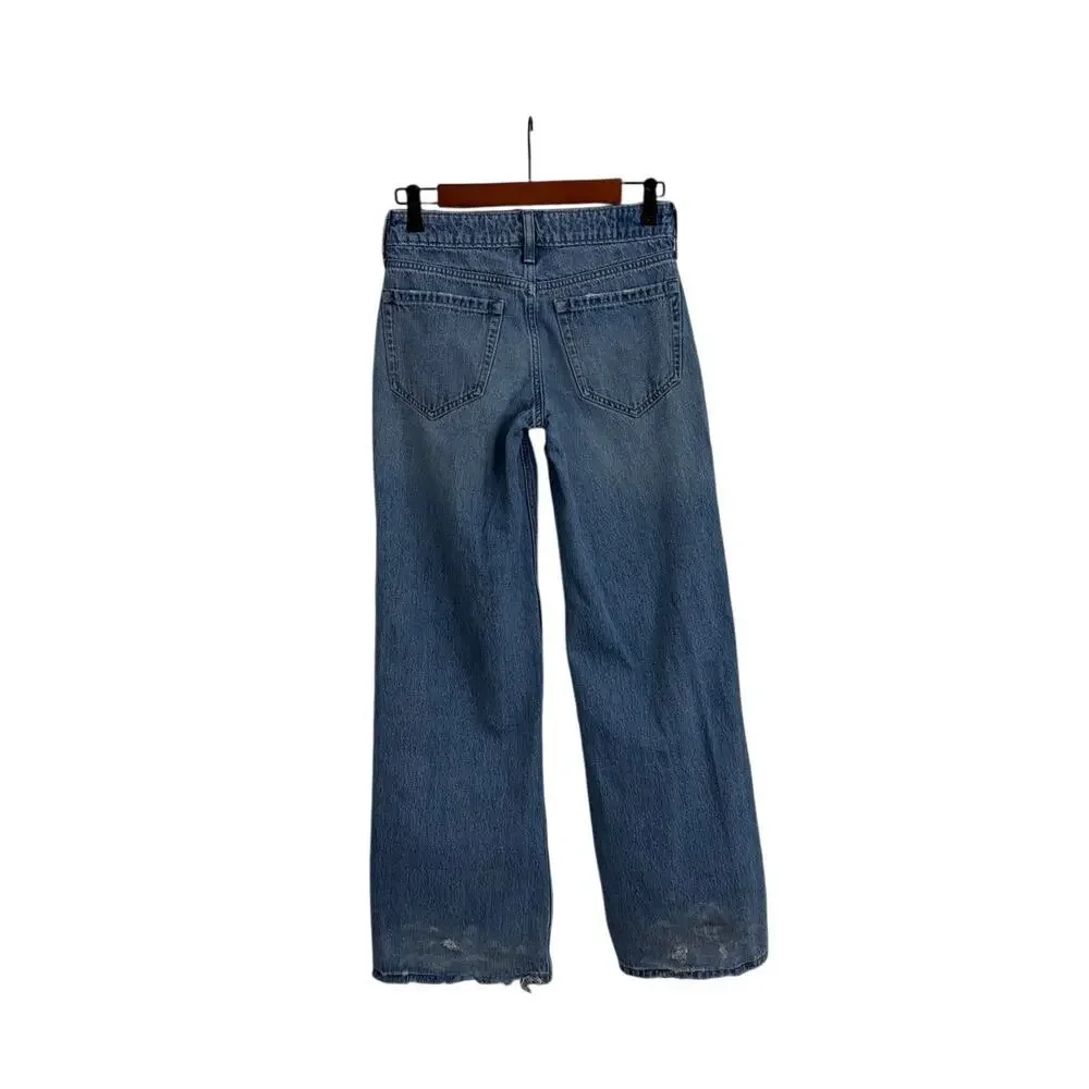 Hollister Jeans Low Rise Baggy Loose Fit Relaxed Distressed Denim Size 00 | 24